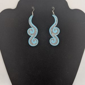 Faux leather handmade earrings